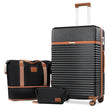 Travel Luggage Suitcase Set, Expandable Lightweight Carry on Suitcase with Duffel Bag,Toiletry Bag,TSA Lock,Spinner Wheels