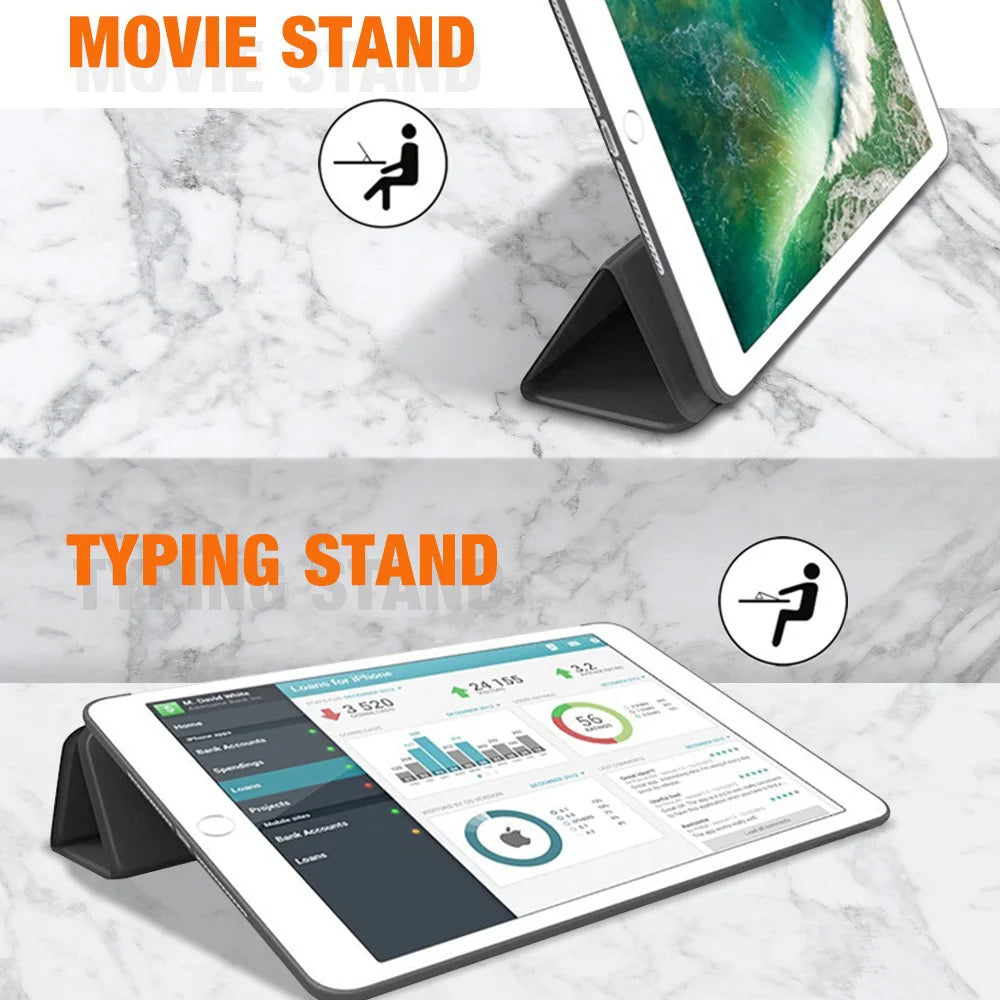 For iPad Pro 13 11 inch 2024 M2 Case Magnetic PU Leather Smart  Shockproof Cover For iPad 2024 New Foldable protective Case