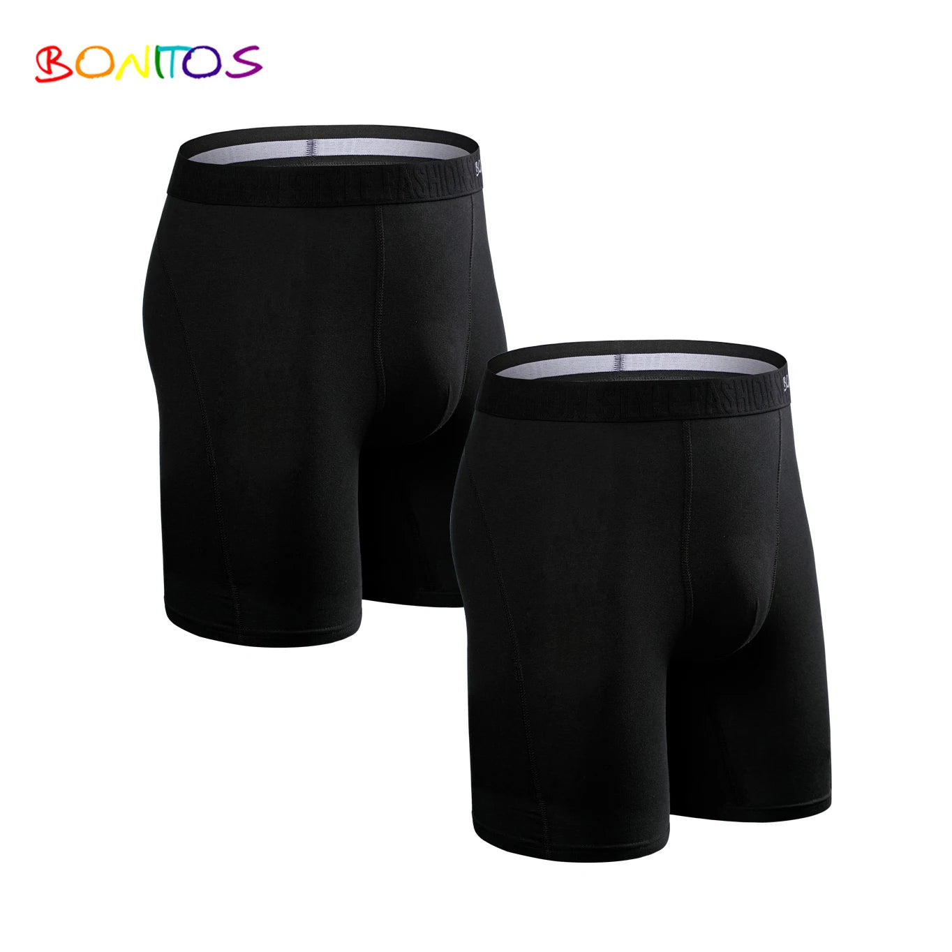 2-pack Long Leg Boxer Shorts Men's Underwear Kit Homme Underpants Boxershorts Slip Underwear for Man Cotton Male Sexy Set Box Gym
