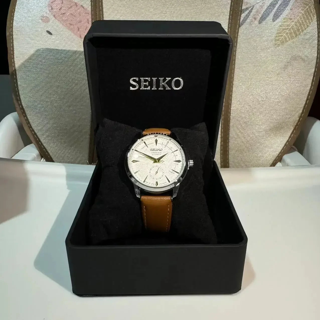 SEIKO Exquisite Dial Men's Watch Quartz Movement Creative Four Needle Dial High Quality Comfortable Fine Leather Multifunctional