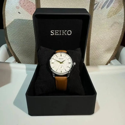SEIKO Exquisite Dial Men's Watch Quartz Movement Creative Four Needle Dial High Quality Comfortable Fine Leather Multifunctional