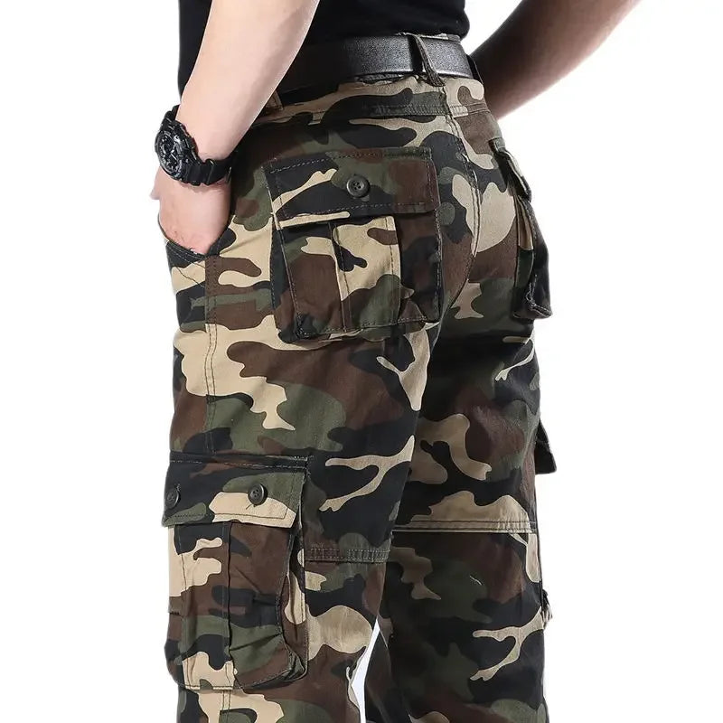 Men's Camouflage Cargo Pants Camo Cargo Multi Pockets Military Tactical Pants Man Hip Hop Joggers Streetwear Sweatpant for Men