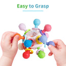 Baby Toys 0 12 Months Rotating Rattle Ball Grasping Activity Baby Development Toy Silicone Teether Sensory Toys for Babies Gifts