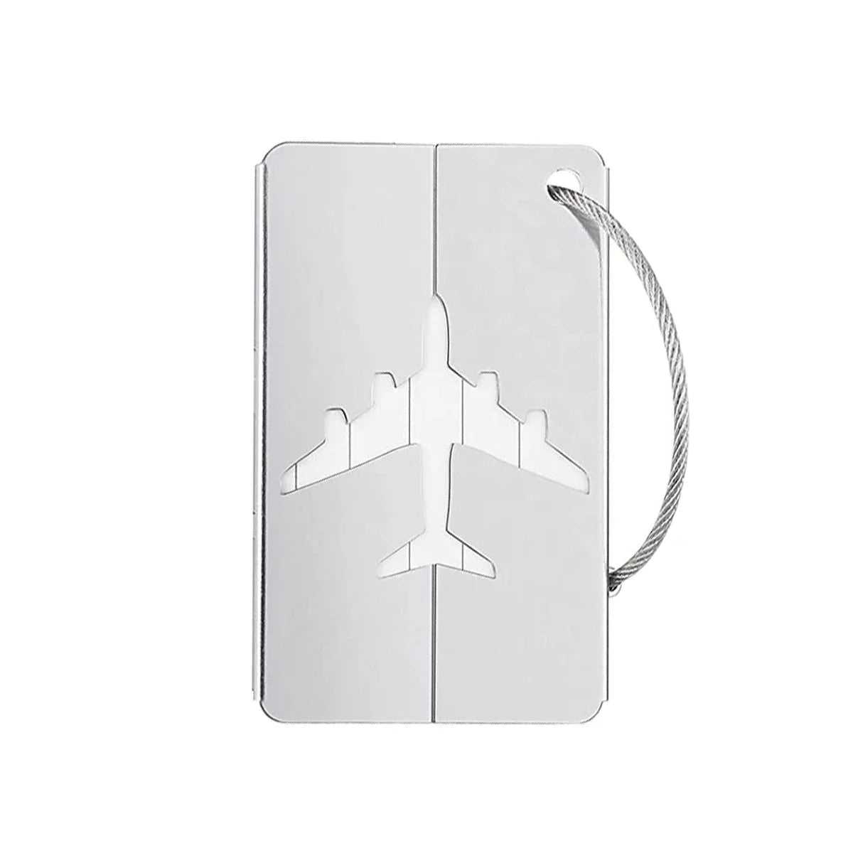 Aluminium Alloy Aircraft Luggage Tag with Name Travel Luggage Tag ID Card Anti-lost Solid Color Travel Accessories