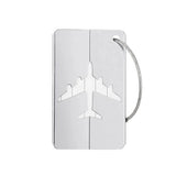 Aluminium Alloy Aircraft Luggage Tag with Name Travel Luggage Tag ID Card Anti-lost Solid Color Travel Accessories