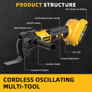 Dewalt 20V Quick release Oscillating tool Brushless Multi functional tool Renovator Electric trimmer Compatible for Dewalt