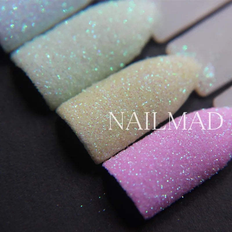 6colors NailMAD Pastel Nail Glitter Set Nail Art Glitter Powder Dust Ultra-fine Glitters Mix