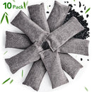 10 pçs sacos de carvão de bambu natural purificador de ar carvão ativado absorvente de odor eliminador de odor de umidade para sapatos de armário de carro