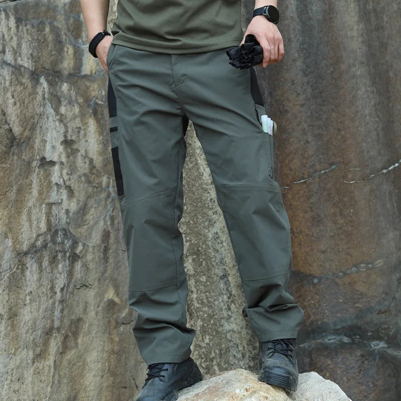 Men's Quick Dry Tactical Pants Water Resistant Outdoor Pants Lightweight Stretch Cargo Hiking Mountain Fishing Camping Pants
