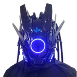 Capacete Cyberpunk com LED – Máscara para Festas, Halloween, Natal e Cosplay – Presente para Adultos