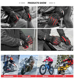 KEMiMOTO Winter Motorcycle Gloves CE Protective Black Guantes Moto Invierno Warm Touch Screen Waterproof Windproof Gloves