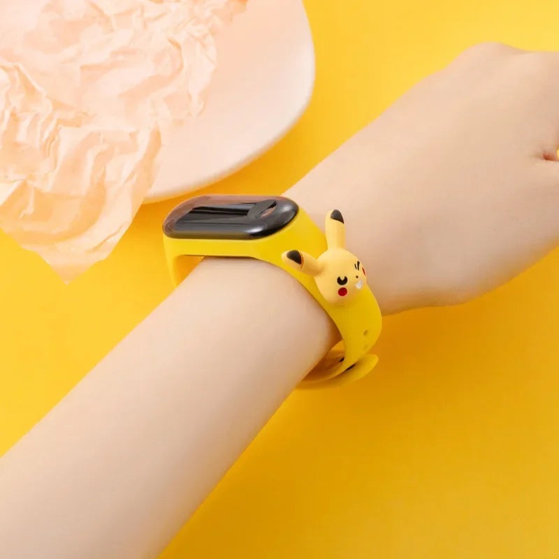 Pokemon Pikachu Dragon Ball Z Sport Casual Watches Led Silicone Watch Color Lovely Digital Children Wristwatch Clock Gift Toys