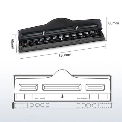 Fromthenon Mushroom Disc Hole Punch 2/4/11 Holes Puncher for A4 B5 A5 Discbound Letter Junior Notebook Planner Stationery