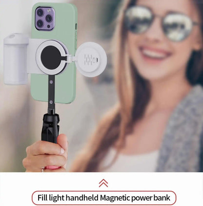 Anillo de luz magnético para selfies, luz de relleno magnética para smartphone, mini luz de bolsillo para selfies para iPhone, XIAOMI, HUAWEI y SAMSUNG (2500K-9000K)