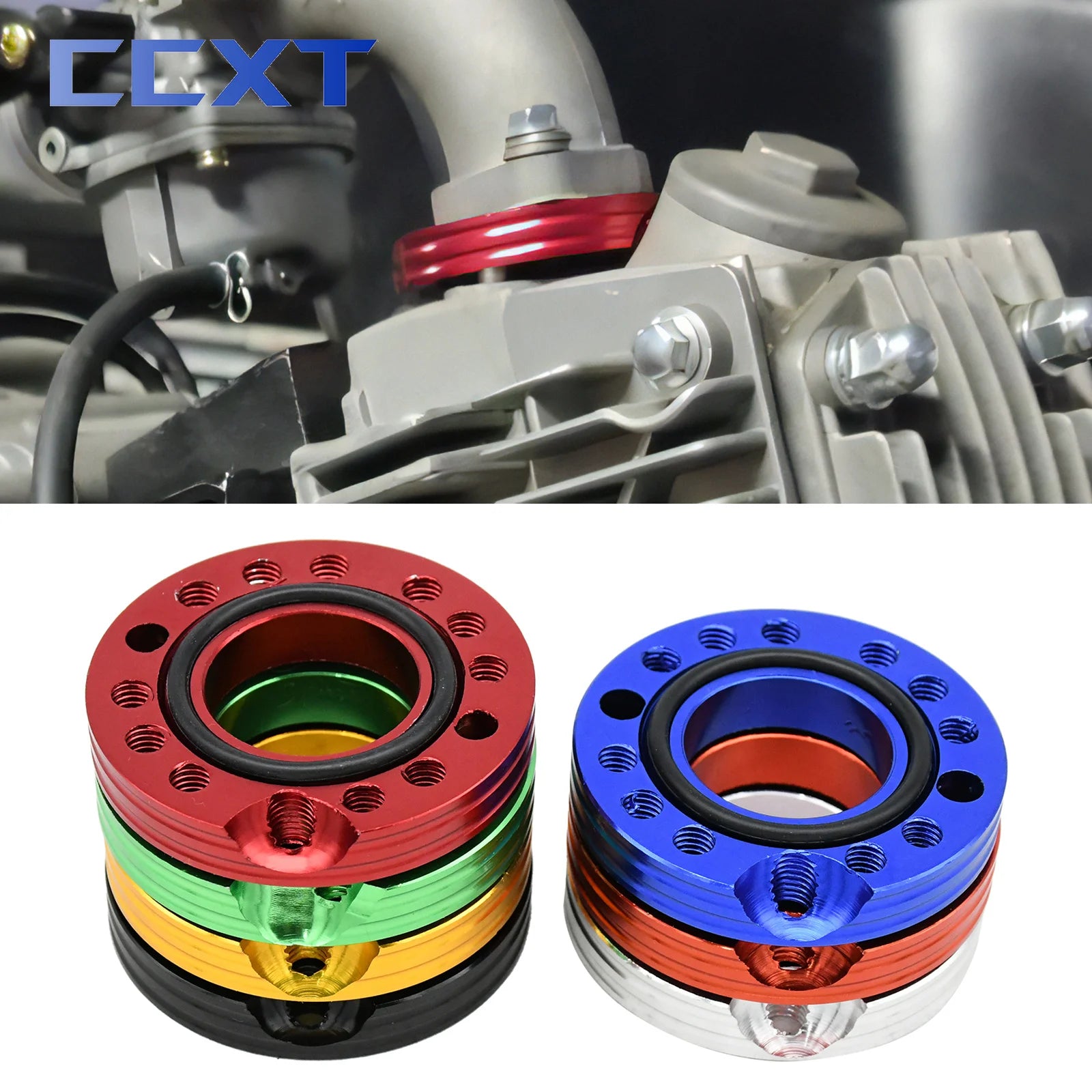 28mm CNC Carb Adjuster Carburetor Inlet Manifold Spinner Plate Adapter For Motorcycle ATV KTM Honda Yamaha Kawasaki Universal