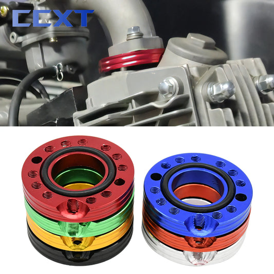 28mm CNC Carb Adjuster Carburetor Inlet Manifold Spinner Plate Adapter For Motorcycle ATV KTM Honda Yamaha Kawasaki Universal