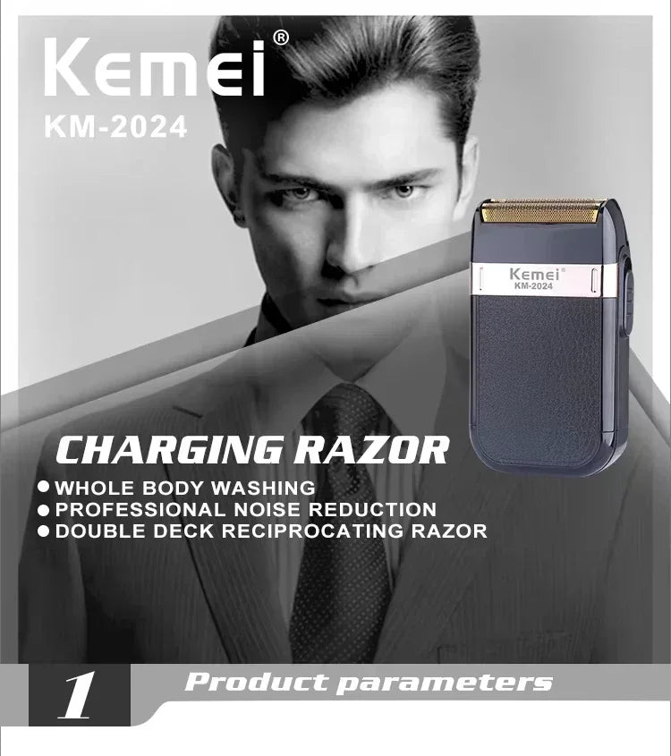 Kemei KM-678 KM-2024 KM-2628 Professional Electric Hair Clippers Beard Clipper Rechargeable Men's Shaver Hair Trimmer Kit