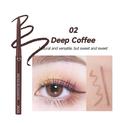 Delineador de ojos mate resistente al agua, de secado rápido, duradero, aplicación suave, perfecto para un maquillaje de ojos versátil, cosméticos de belleza.
