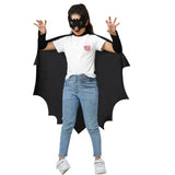 Deluxe Halloween Bat Cape Black Hairpin Mask Cape Costumes Carnival Party Children Unisex Cosplay Decorative Props