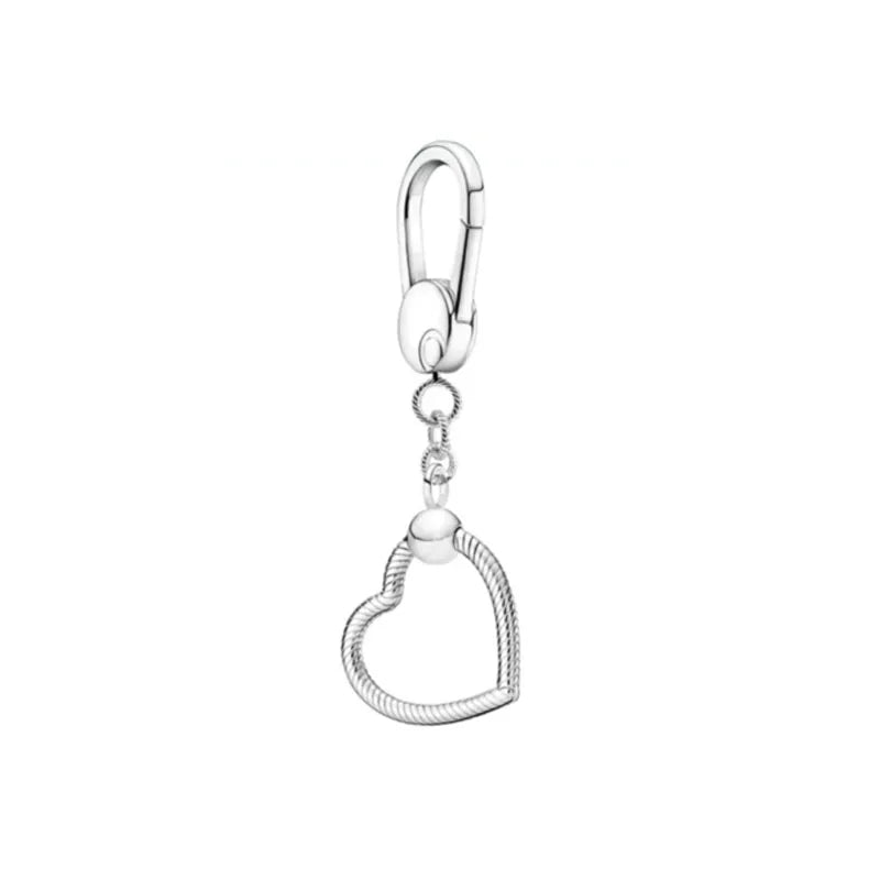 Novo amor coração zircão pingente colar original pandora diy feminino chaveiro jóias decoração pulseira acessórios charme contas