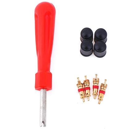 Tire Valve Core Removal Tools Wrench Plastic Handle Bike Screwdriver Wrench Core Tire Repair Hand Tool for Car Bicycle Motorcycl