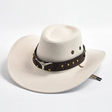 Artificial Suede Western Cowboy Hats Vintage Wide Brim Gentleman Cowgirl Jazz Hat Holiday Party Cosplay Hat