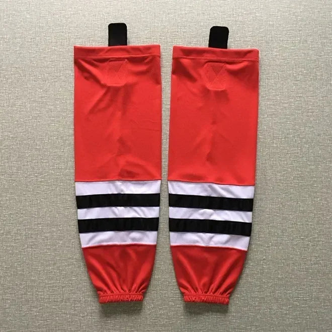 1 Pair Multiple Colors Knit Ice Hockey Socks 100% Polyester Team Training Socks Practice Socks Hockey Equipment Sports Sock