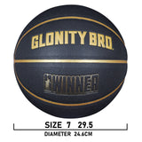 Black Gold Basketball Official Size 7 Composite Leather For Men's and Women's Outdoor Indoor Durable Training Ball High Quality