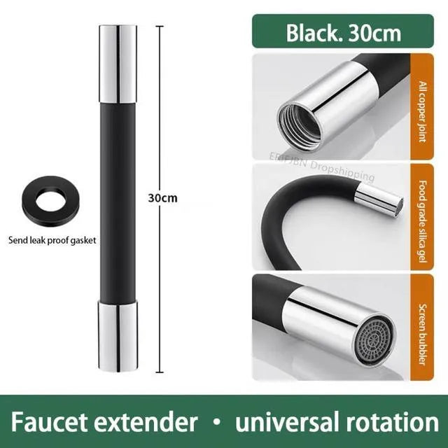 360° Rotating Silica Gel Faucet Extender Flexible Bending Bathroom Faucet Sink Universal Splash Extender Kitchen Accessories