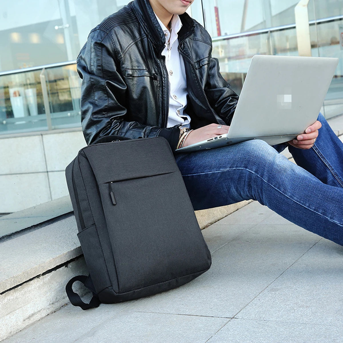 Laptop backpack travel Multifunctional Large capacity men's USB charging computer school backpacks Oxford waterproof bag for men
