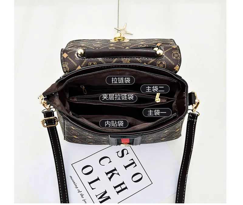 New Shoulder bag Women bag tote luxury designer handbag women Handbags leather Printed monogram single shoulder straddle bag