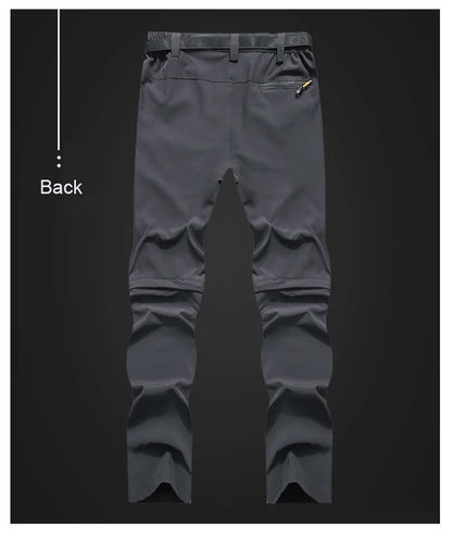 TRVLWEGO Men's Camping Hiking Pants Trekking High Stretch Summer Thin Waterproof Quick Dry UV-Proof Outdoor Travel Trousers