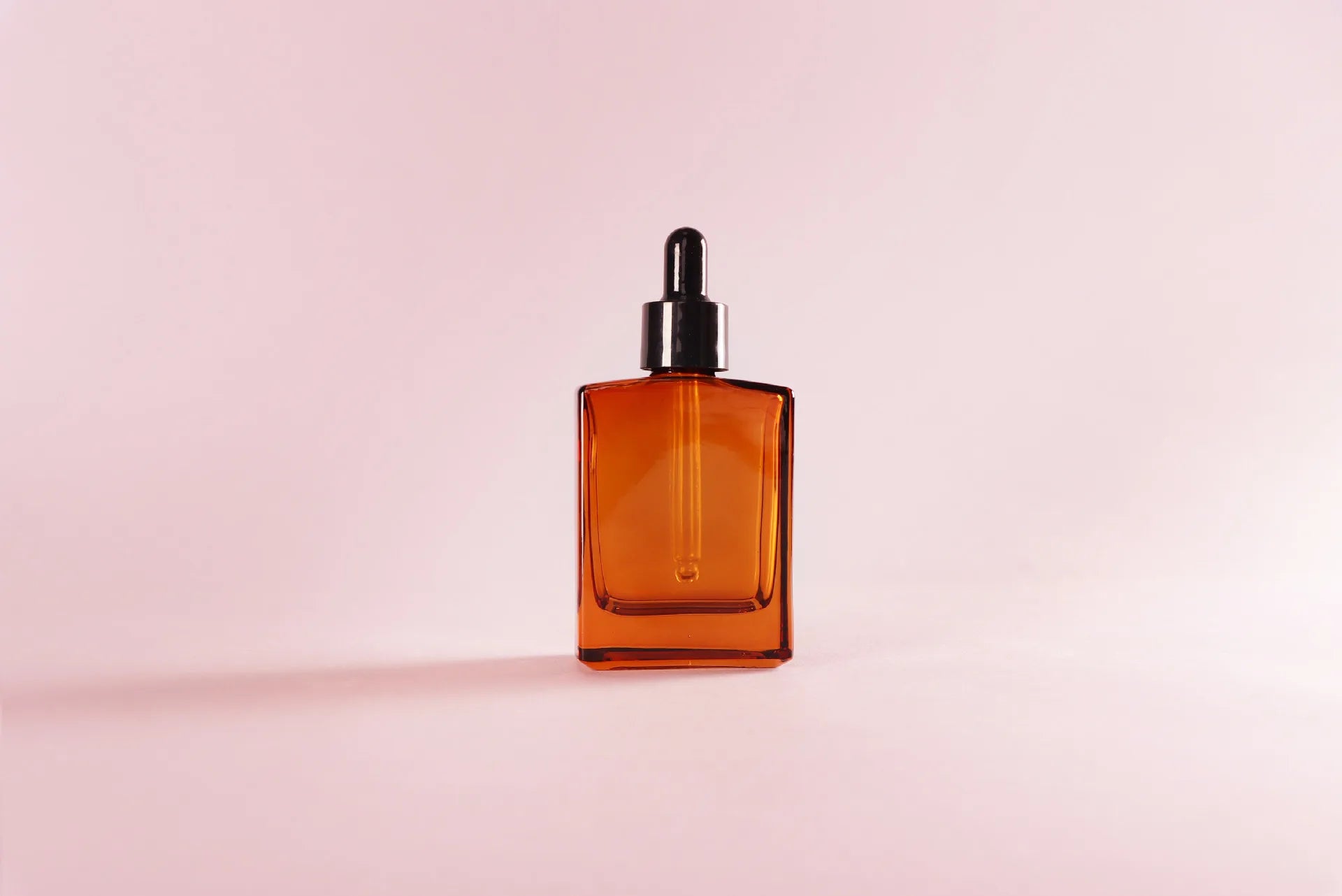 100ml ‌Amber Flat-Shoulder Rectangular Essential Oil Dropper Bottle – 100ml Refillable Glass Container Cosmetic Containers