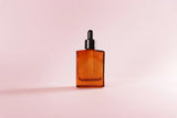100ml ‌Amber Flat-Shoulder Rectangular Essential Oil Dropper Bottle – 100ml Refillable Glass Container Cosmetic Containers