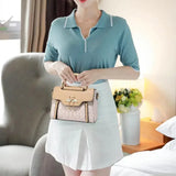 Ladies' handbag 2026 new fashion trend embossed plain style versatile casual shoulder crossbody bag.