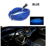 3M Car Cold Light Line LED Car Atmosphere Lamp Flexible Interior Decoration Moulding Trim Strips Light For USB Line Tube