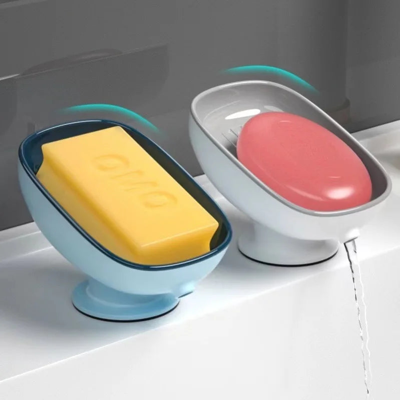 Super Suction Cup Soap Dish with drain water For Bathroom Soap Holder Kithcen Sponge Holder Soap container Bathroom Supplies