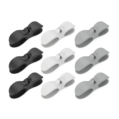 9-1 soporte de silicona para enrollador de cable, organizador de cable de alimentación, clip autoadhesivo, fijador de cables para freidora de aire y cafetera.