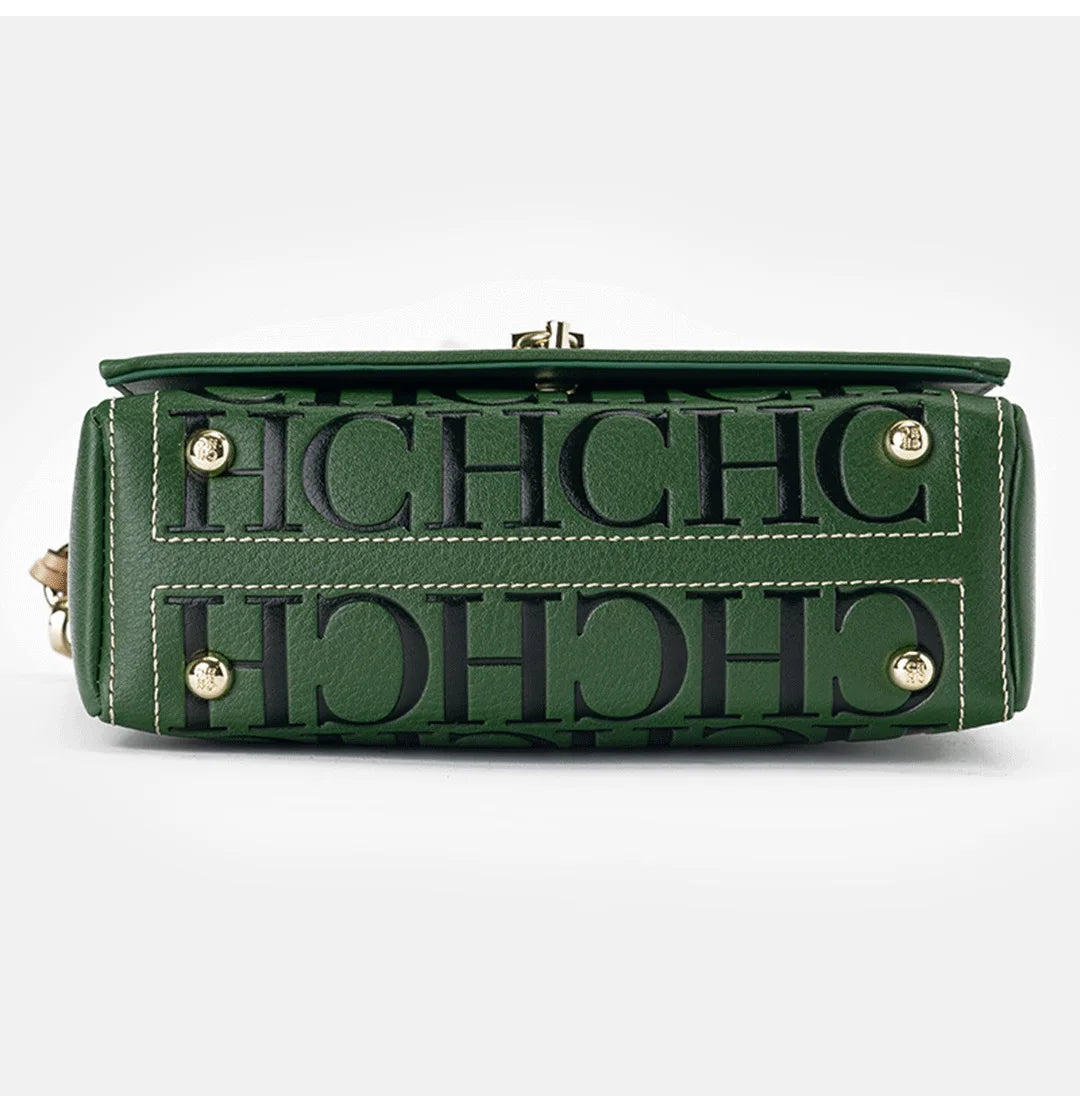 CH Autumn and Winter Solid Color Crossbody Bag Letter Printing High Quality Women's Fashion Elegance 2025 Classic Women's Bag