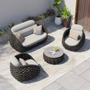 Outdoor Seat Outdoor Rattan Sofa Courtyard Combination Double Chair Leisure Terrace Villa Living Room Balcony Furniture Home