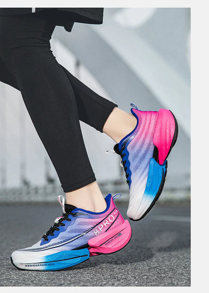 Marathon Air Cushion Men Sports Running Shoes Breathable Lightweight Women's Comfortable Athletic Nonskid Carbon Plate Sneakers