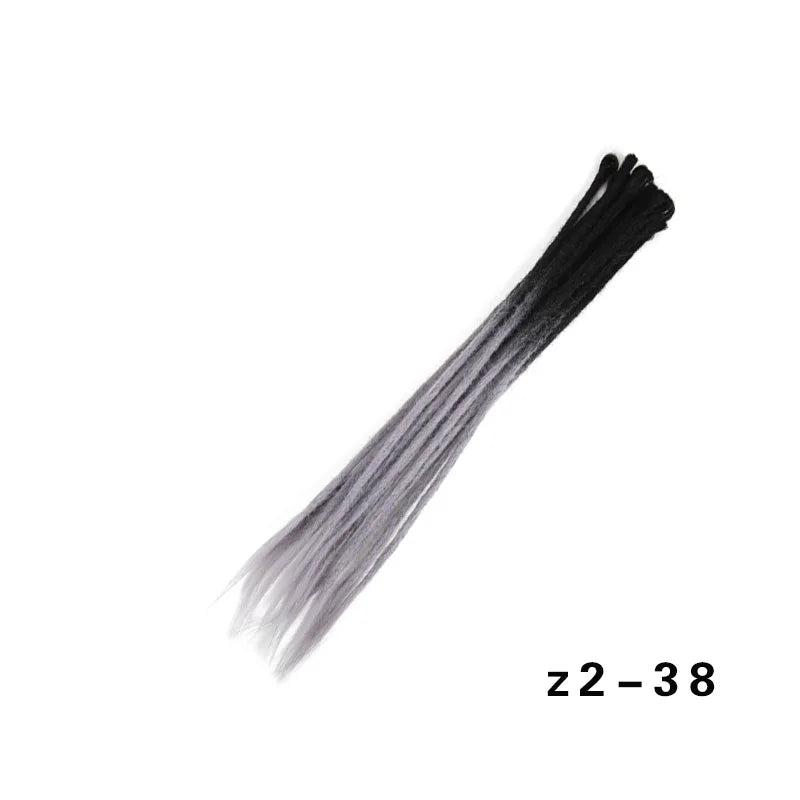 20 Polegada sintético 100% artesanal dreadlock extensões de cabelo fino crochê trançado cabelo backcombed dreads reggae estilo cabelo hippie