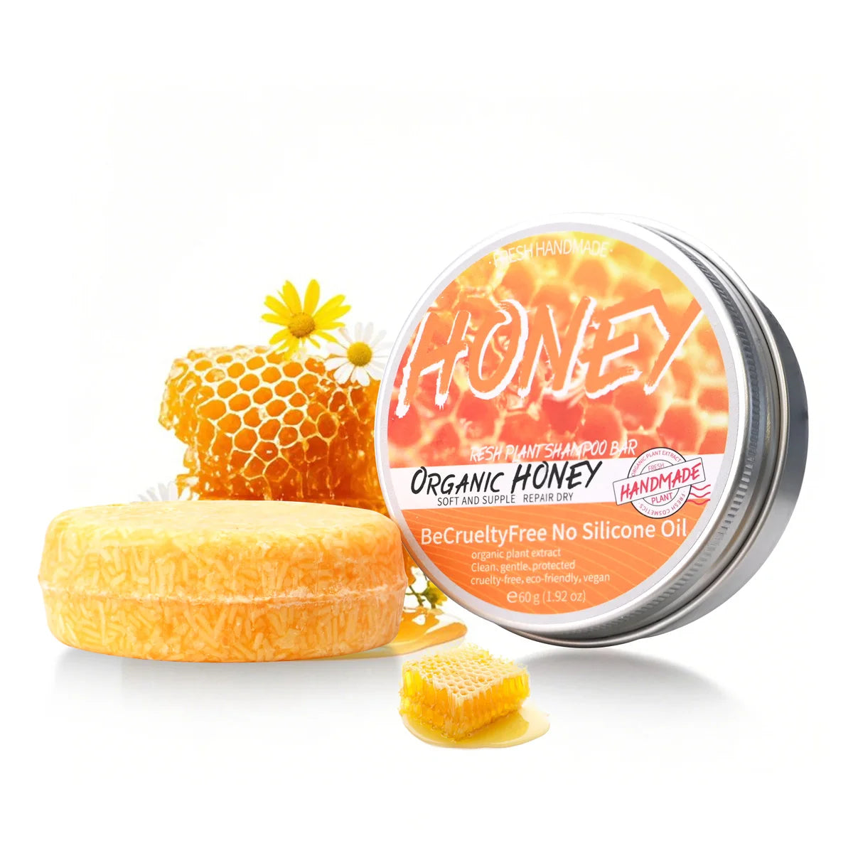 Natural honey shampoo plant essence extract refreshing shampoo  soft hair dandruff and oil removal