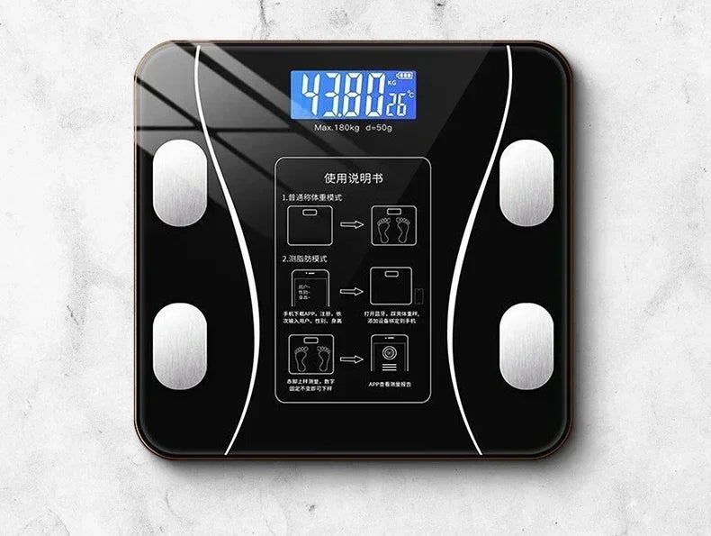 Báscula electrónica especial para el control corporal y la pérdida de grasa, modo inteligente, báscula de grasa corporal Bluetooth, báscula de peso para el hogar, ultraprecisa