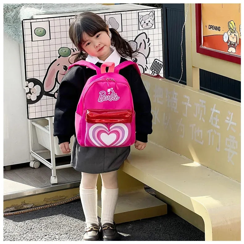 Kawaii Barbie Cartoon Anime Fashion Backpack Girl Barbie Princess Backpack Cute Kindergarten Kids Schoolbag Gift Toys