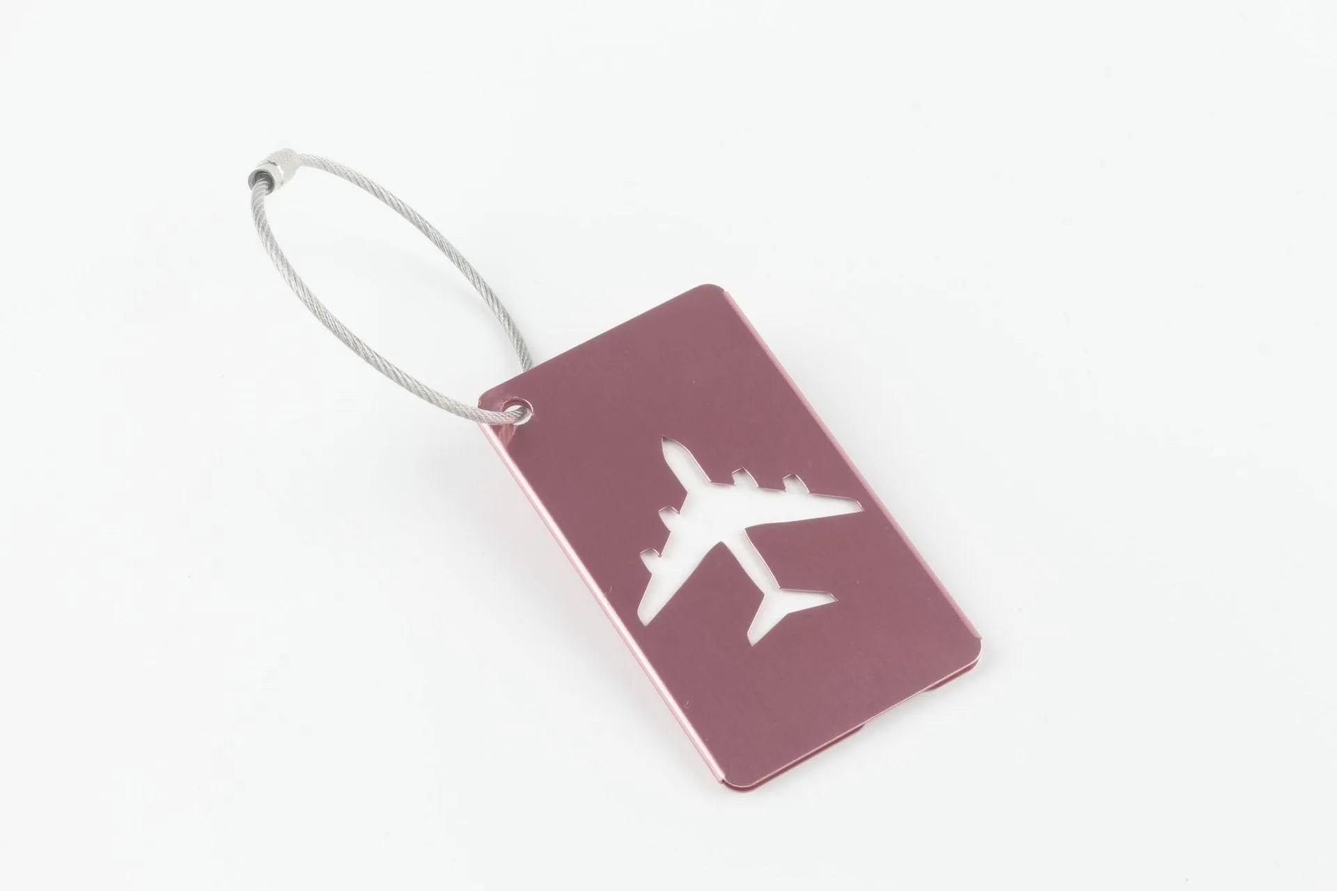 Aluminium Alloy Aircraft Luggage Tag with Name Travel Luggage Tag ID Card Anti-lost Solid Color Travel Accessories