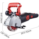 VEVOR Max 4800W Wall Chaser Concrete Cutter Electric Laser Aiming Groove Slotting Machine 125mm Circular Saw Cutting Power Tool