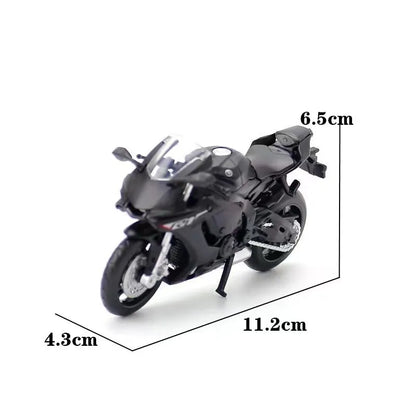 CCA Yamaha YZF-R1 alloy simulation motorbike model, rear wheel with shock absorber, desk ornament, children's toys holiday gift