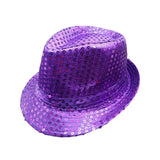 Stylish Unisex Hemming Sun Carnival Hat Unisex Stage Performance Sequins Hat
