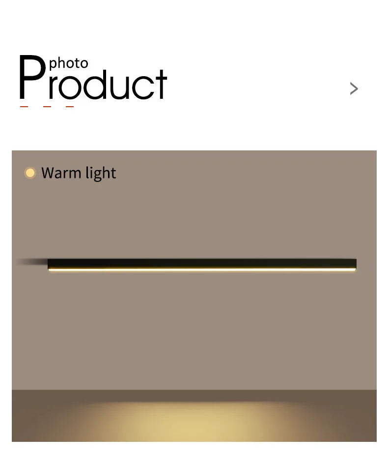 Modern Long Strip Ceiling Light Surface Mounted Minimalist Aisle Lamp Living Room Bedroom Kitchen Home Office LED Lighting